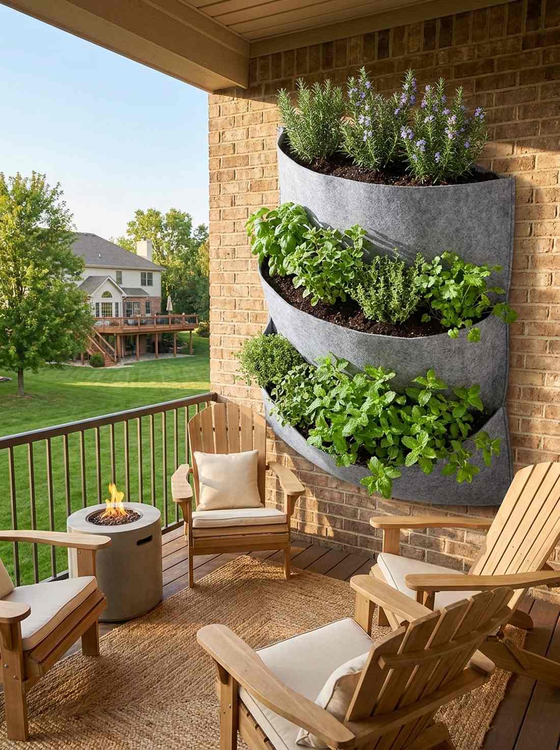 vertical herb spiral wall garden