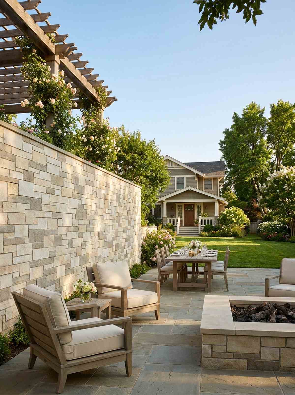 ashlar pattern veneer layout
