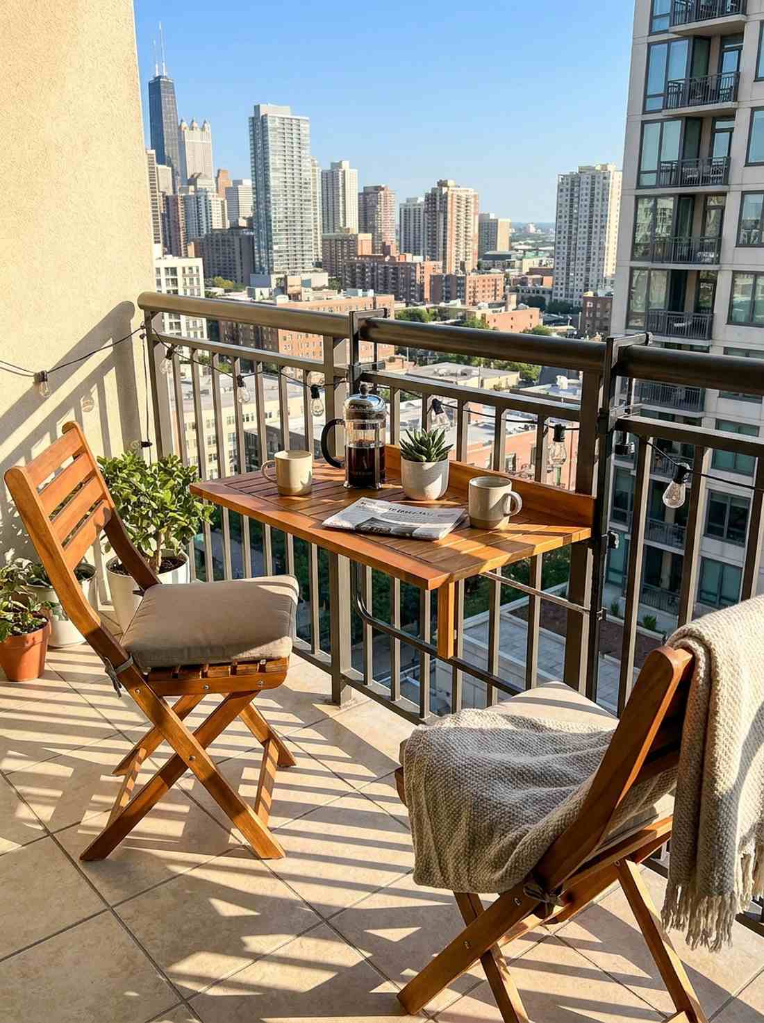 balcony bistro rail table