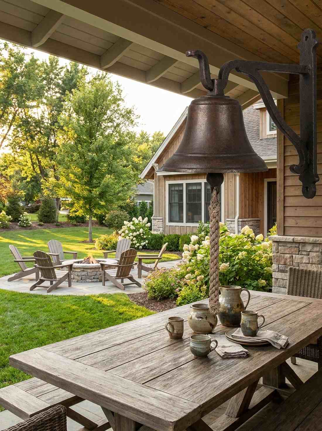 bronze garden bell