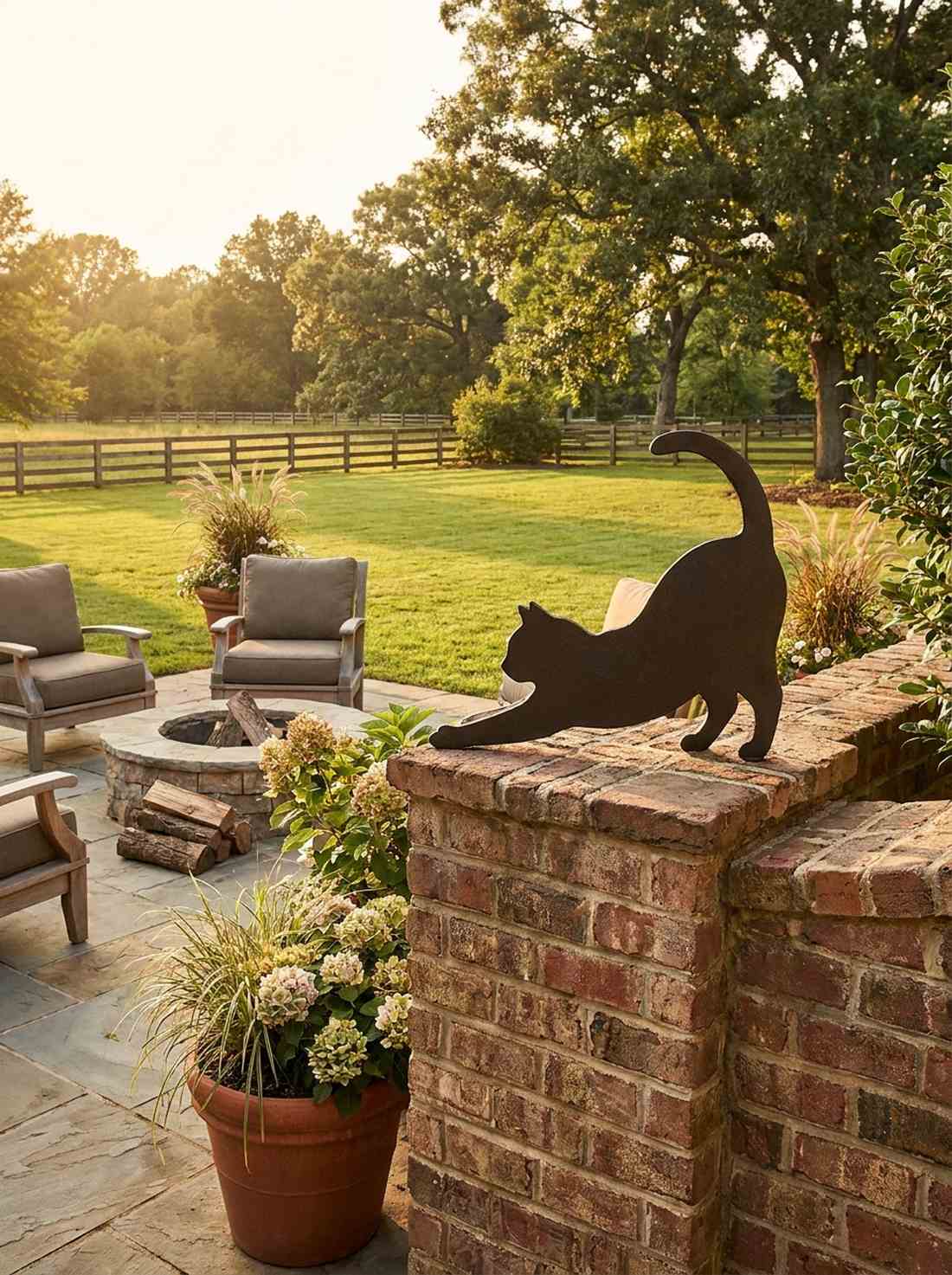 cat stretching on wall