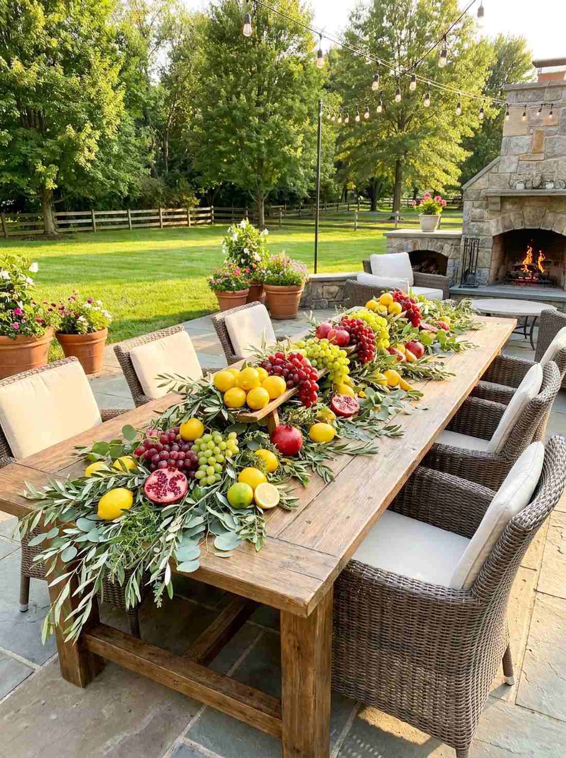 fresh fruit centerpiece integration