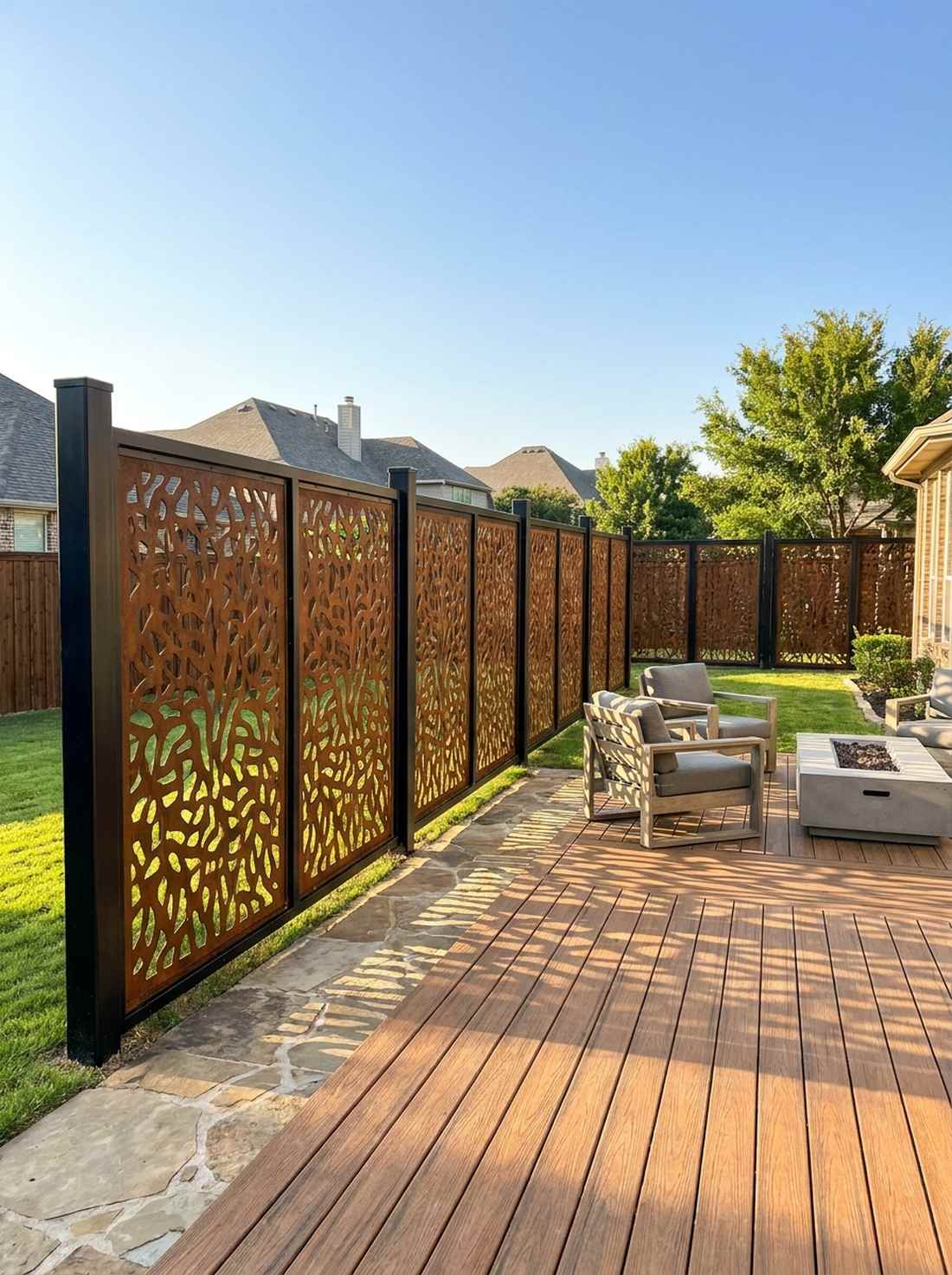 laser cut privacy walls