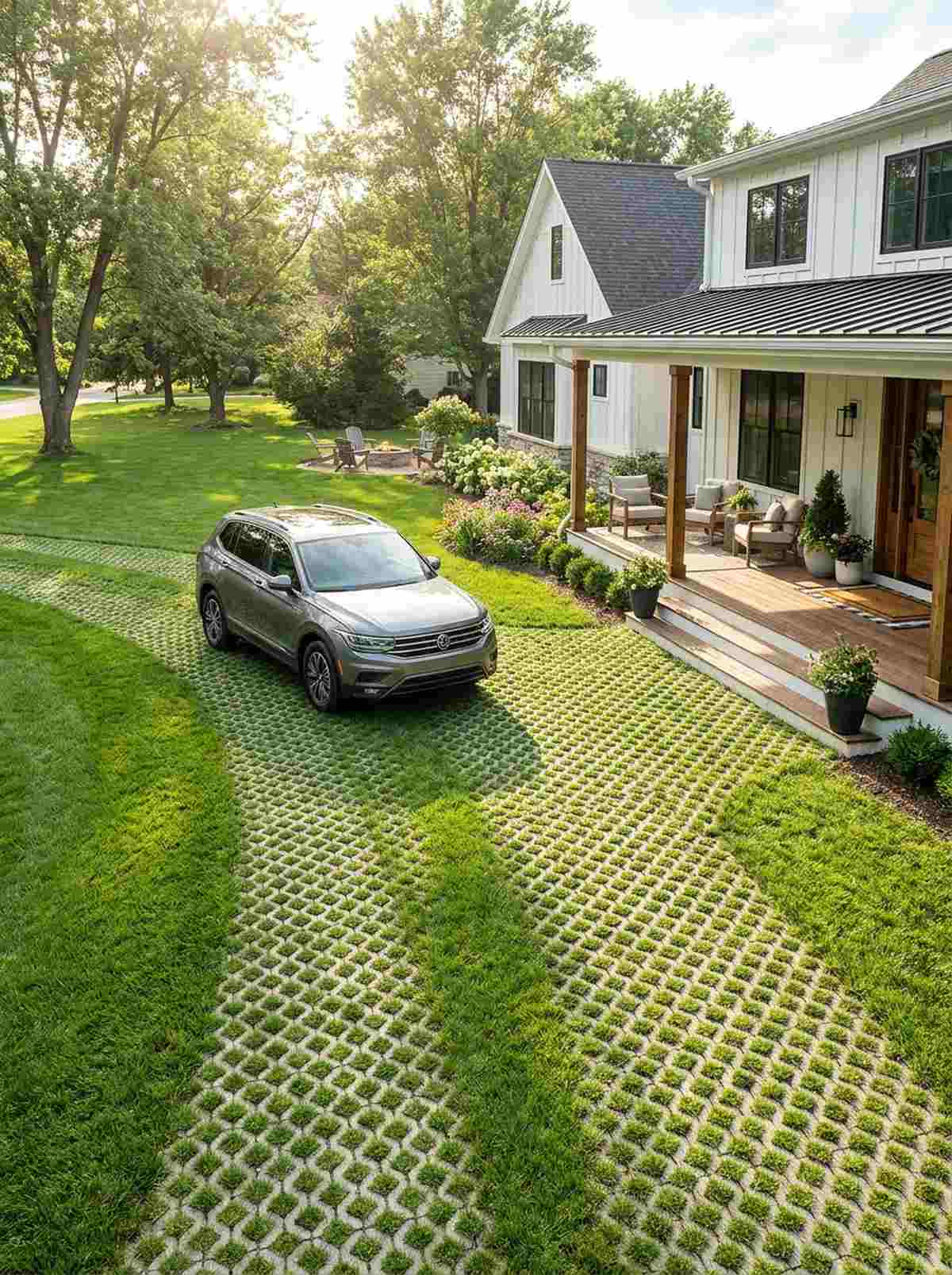 permeable grid pavers