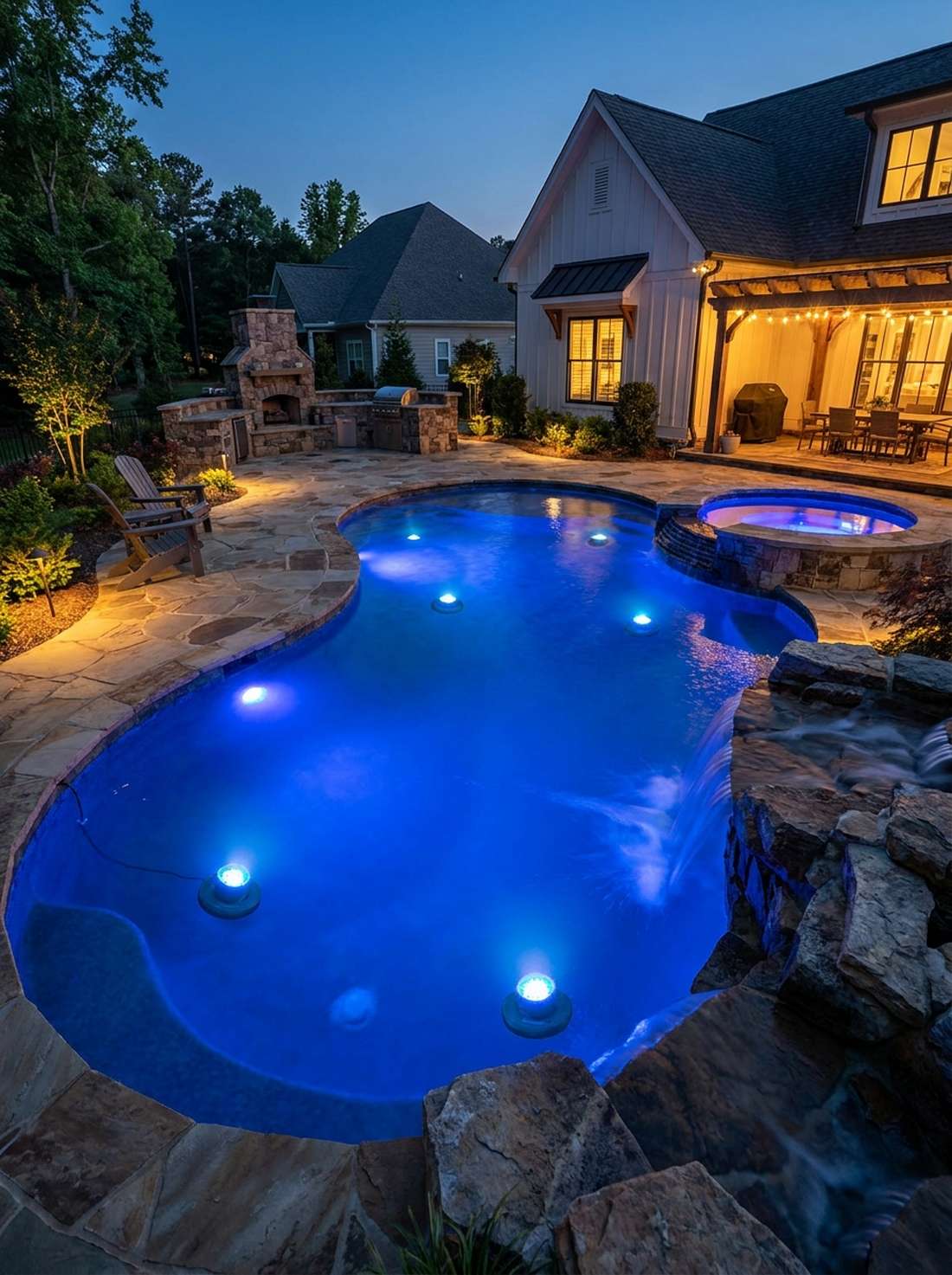 underwater pool accent lights