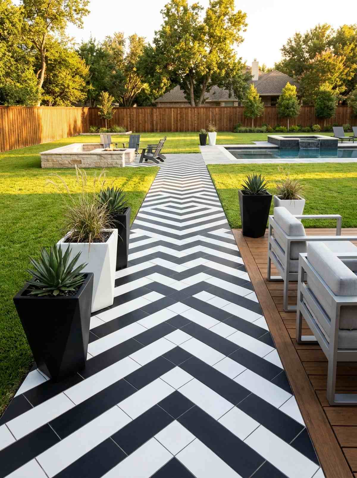 angular chevron stripes