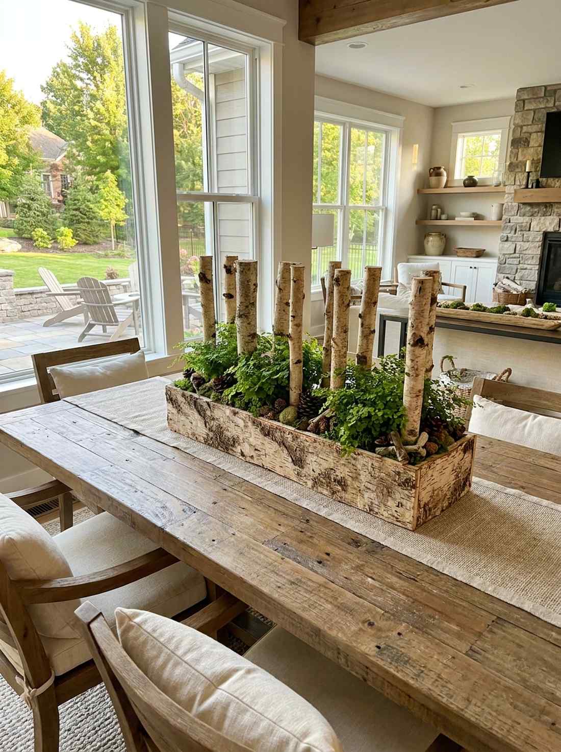 birch bark forest canopy