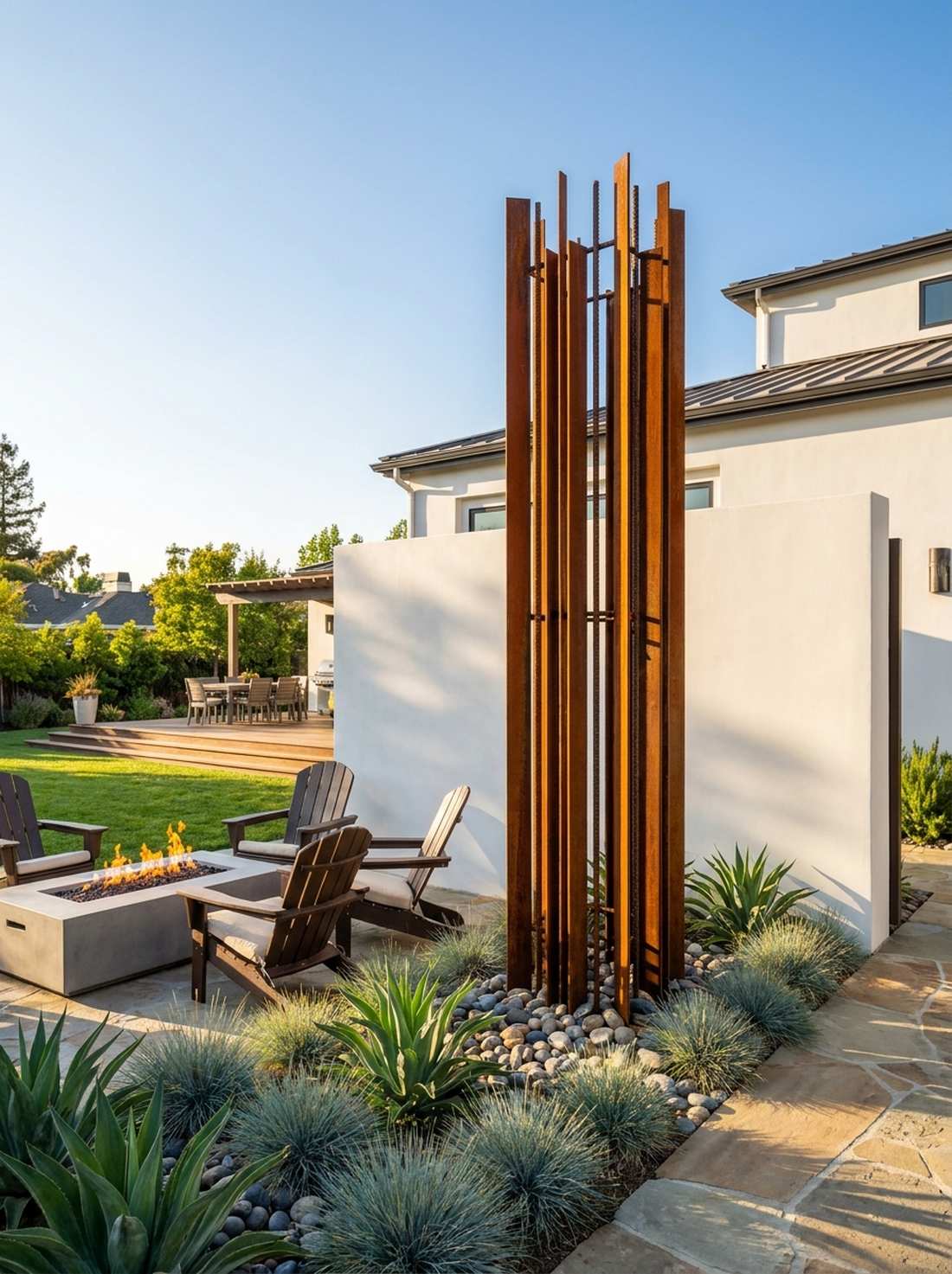 corten steel blade tower