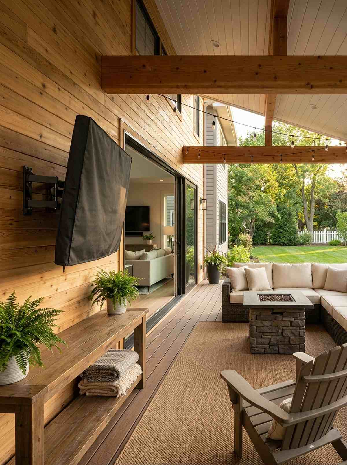 covered deck wall integration
