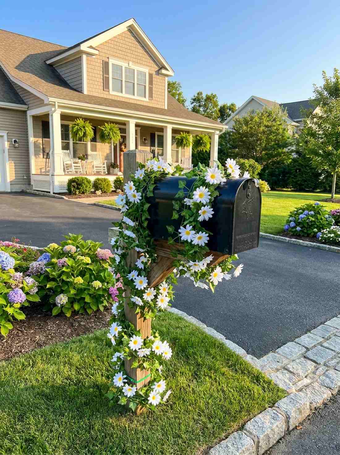 daisy chain mailbox garland