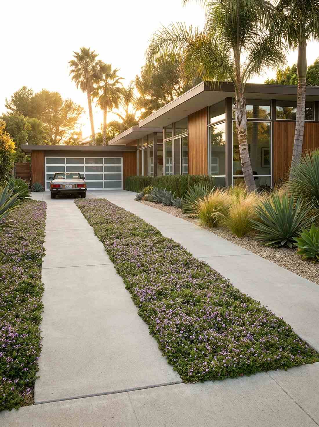 dual strip driveway approach