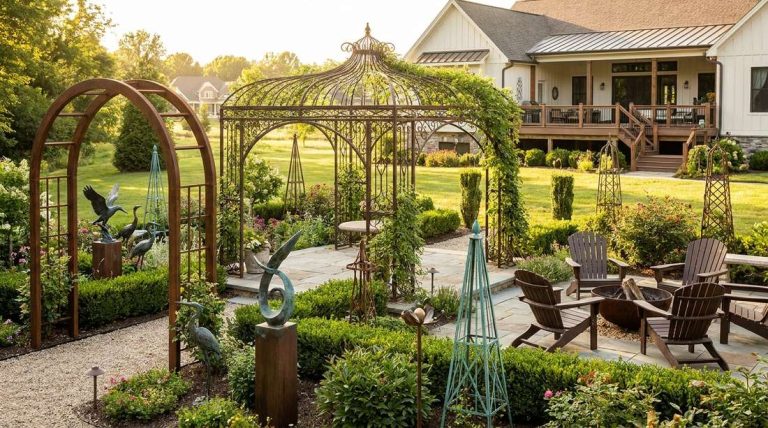 4 garden decor metal vertical