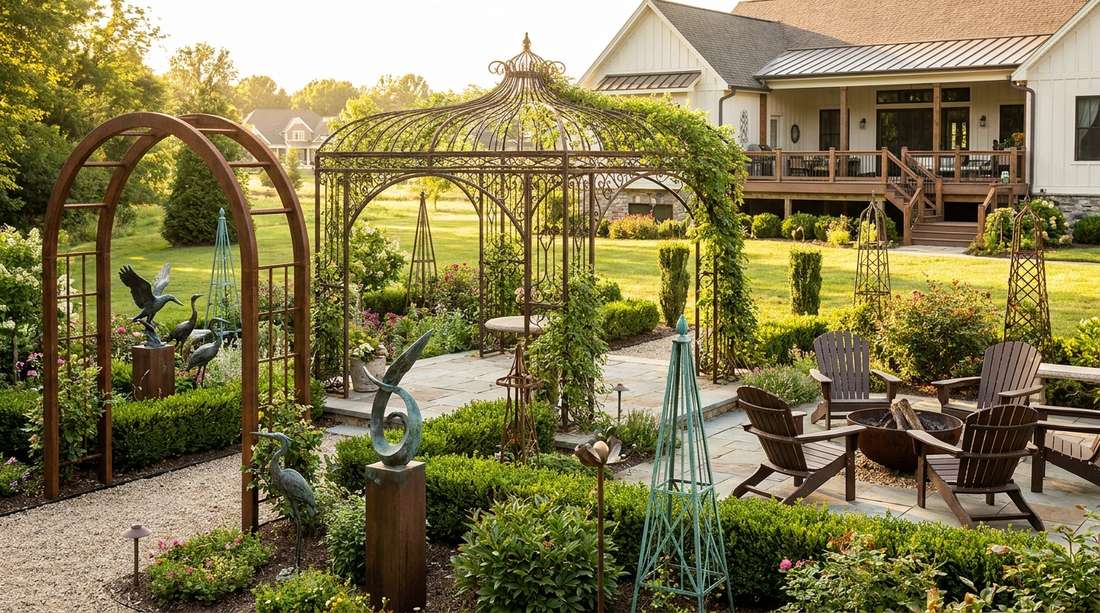 4 garden decor metal vertical