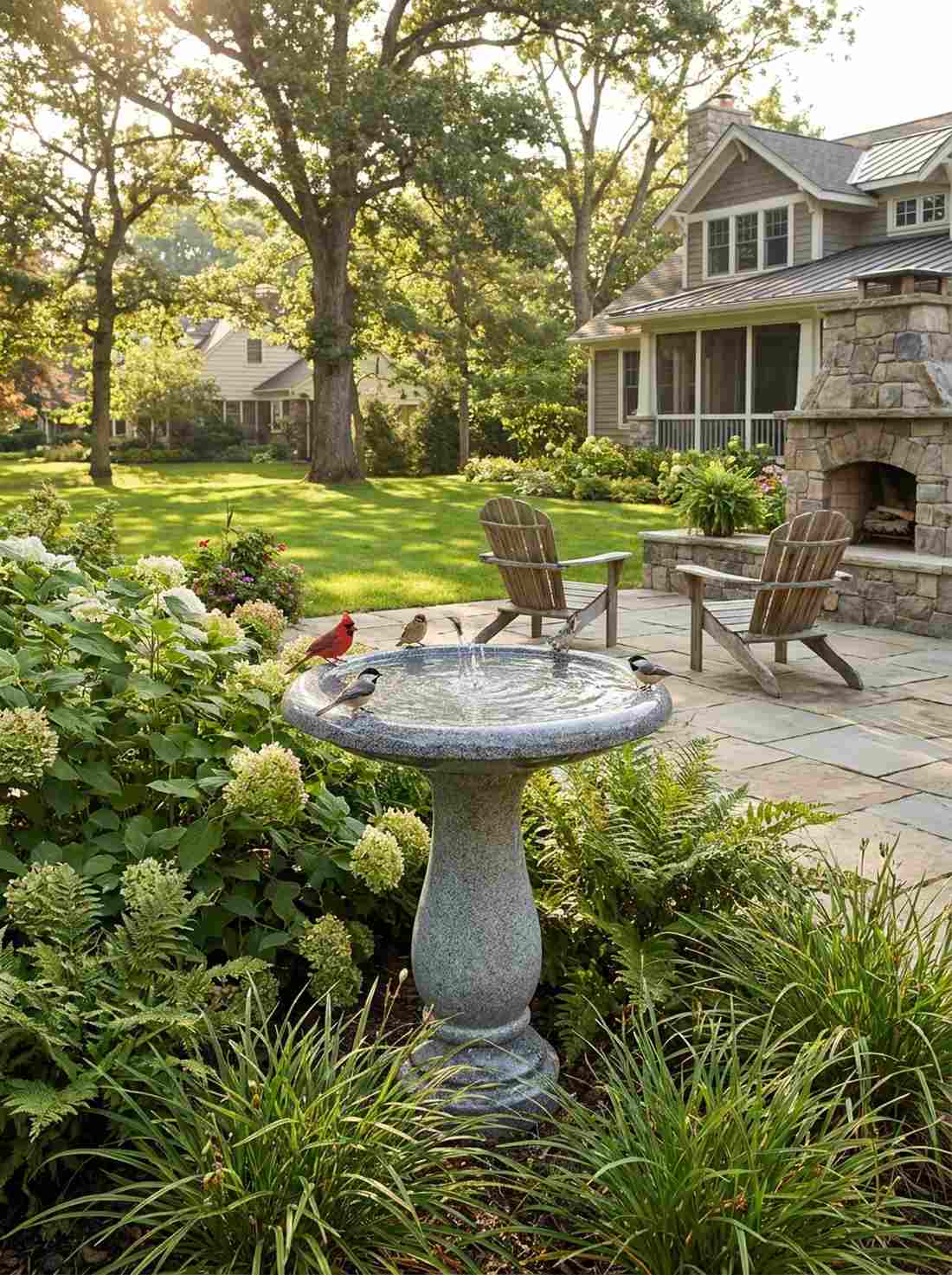 granite bird baths
