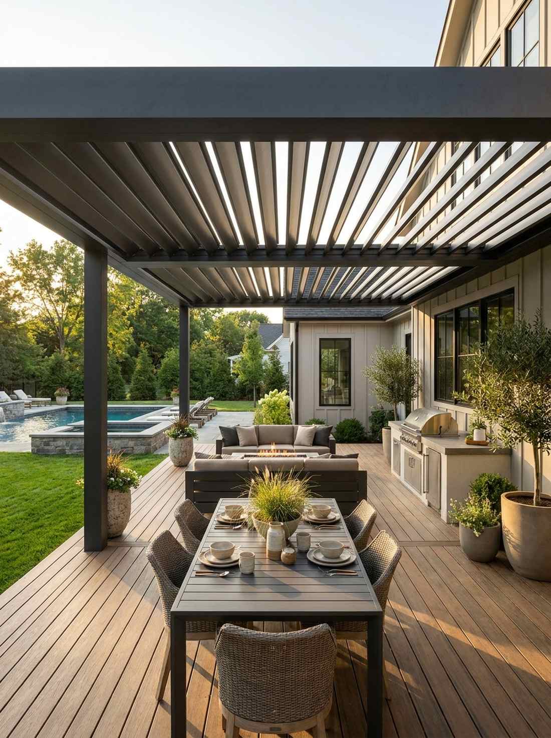 louvered pergola integration