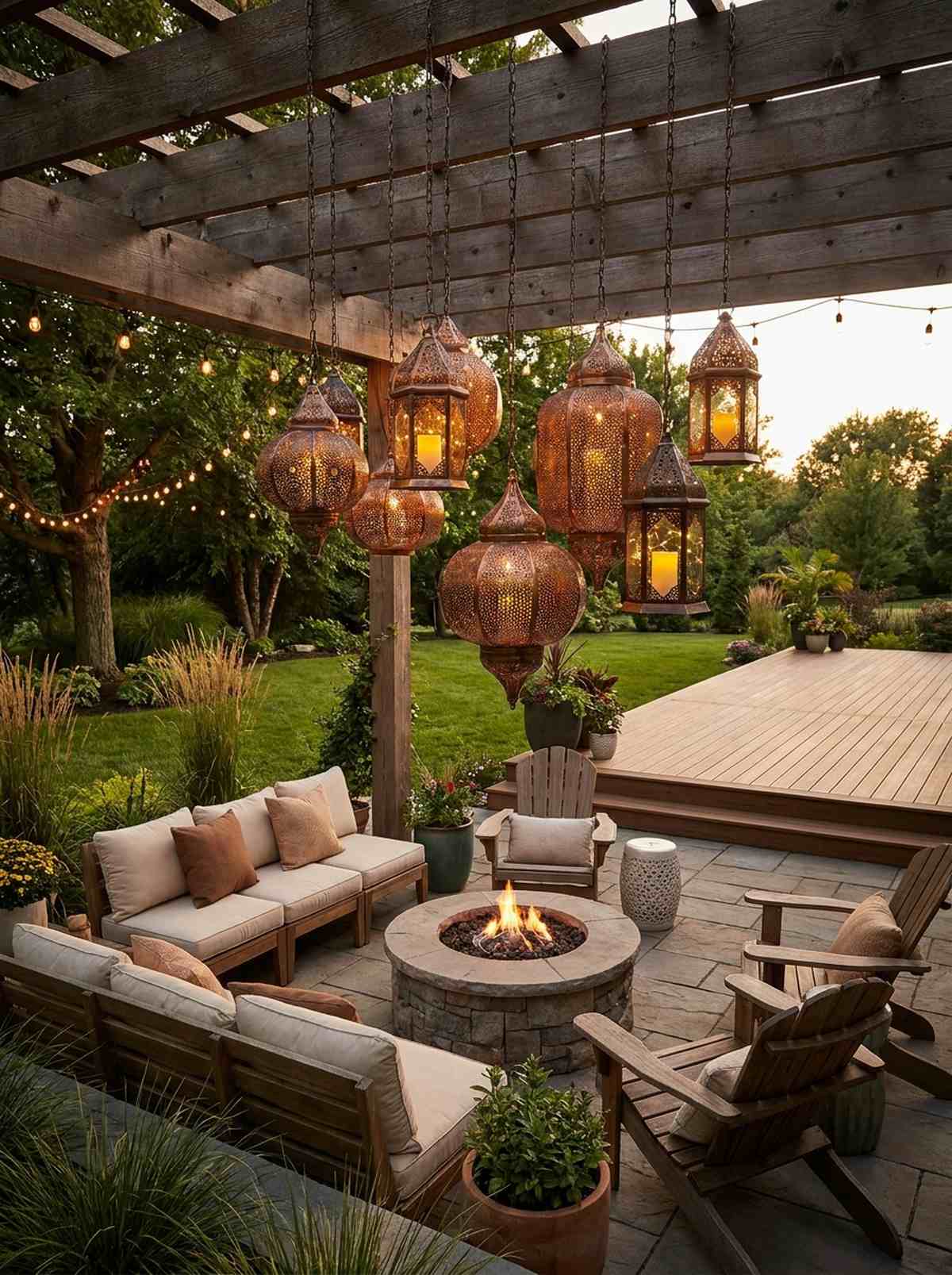 moroccan lantern cluster