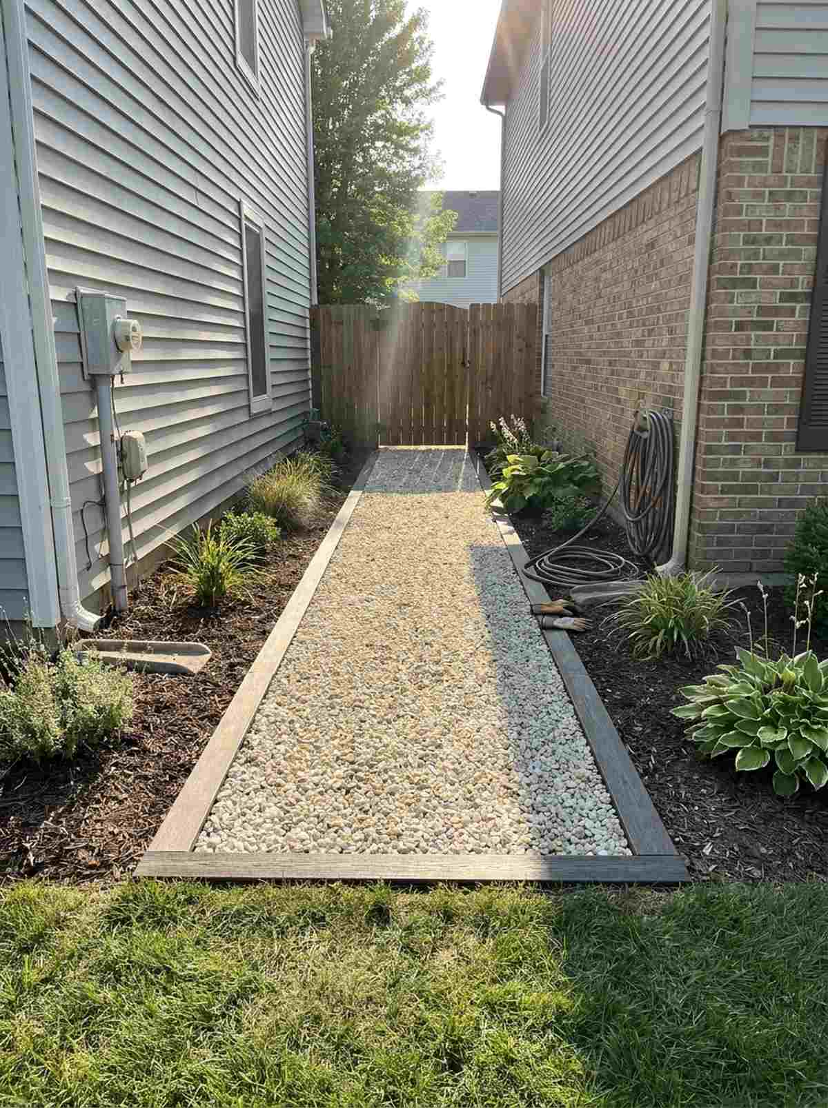 side yard access path