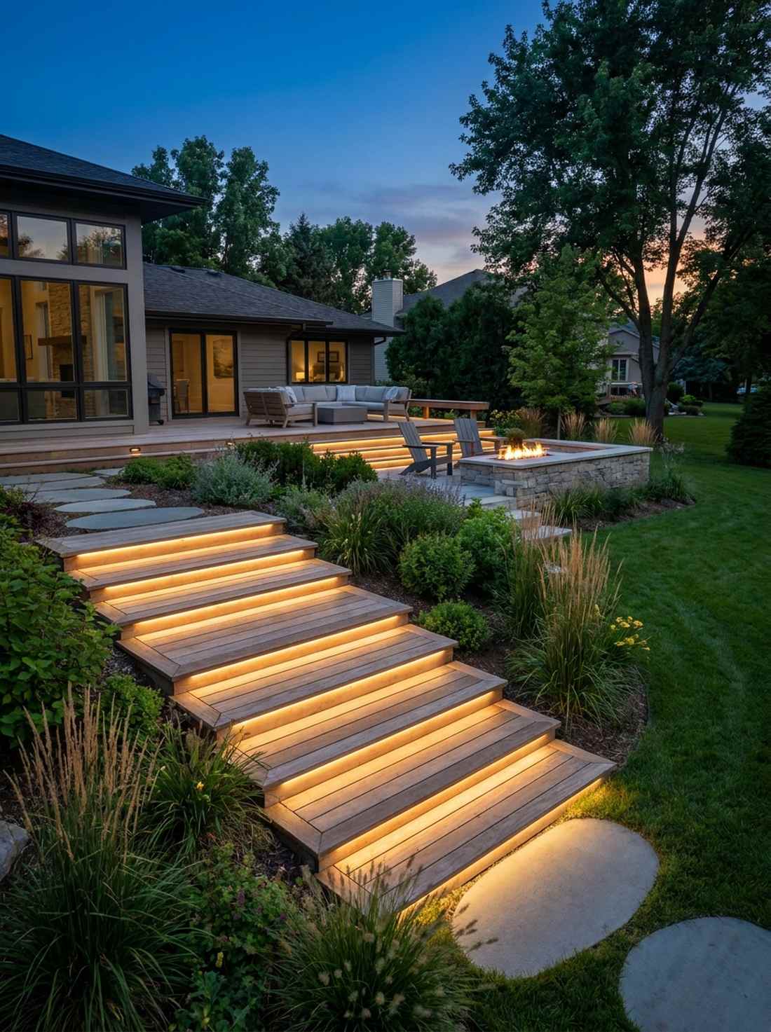 step integrated led strips