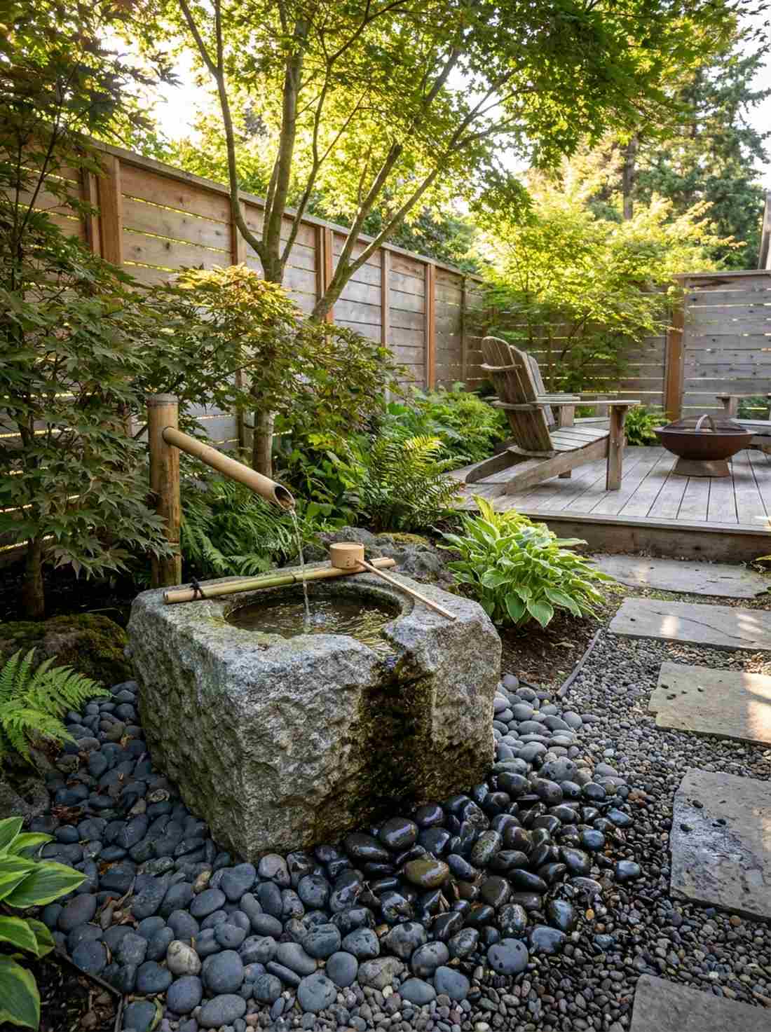 tsukubai stone water basin