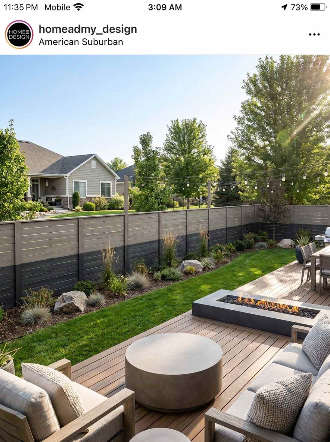 two tone horizontal slat fence