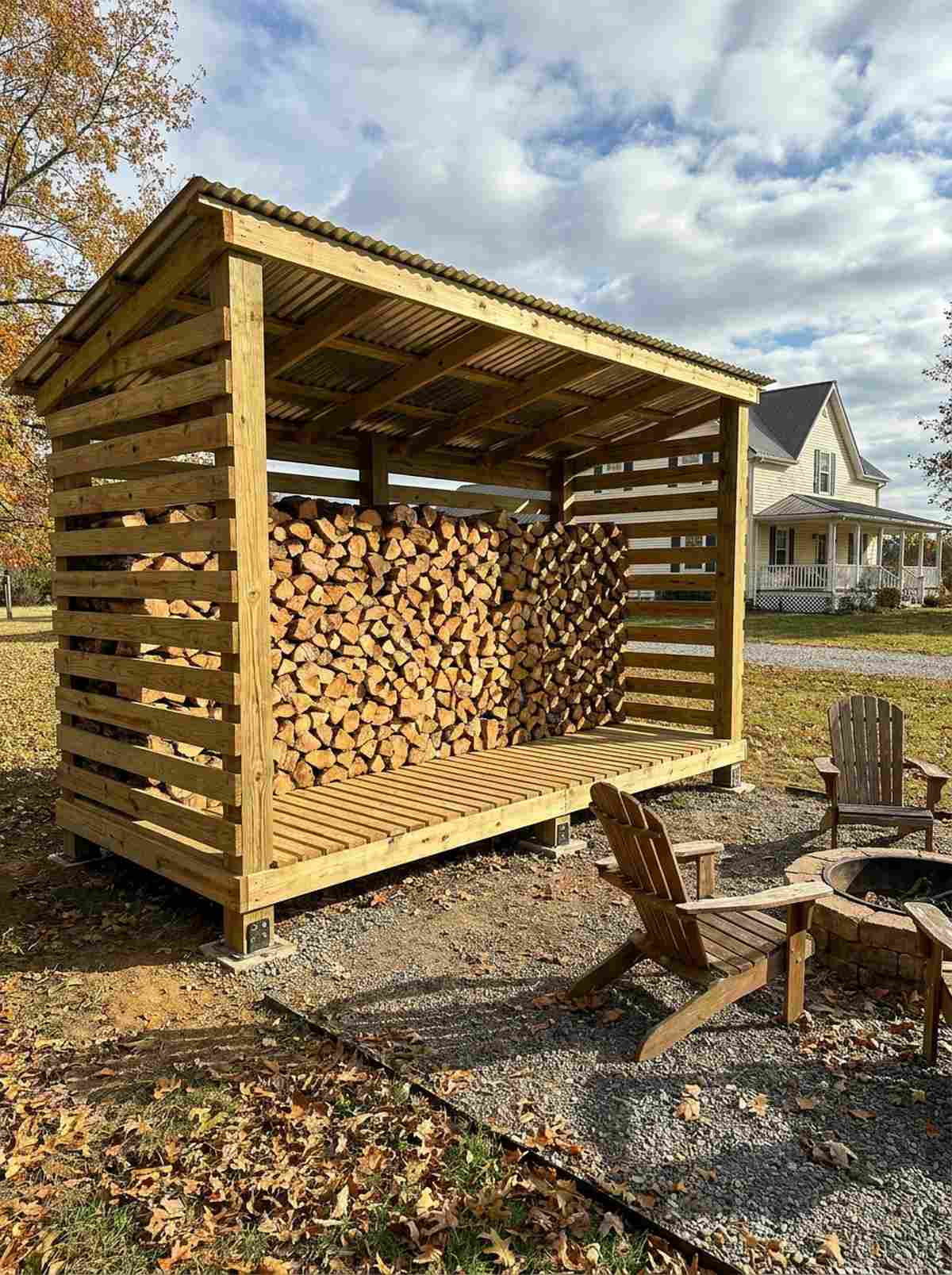 firewood seasoning shed