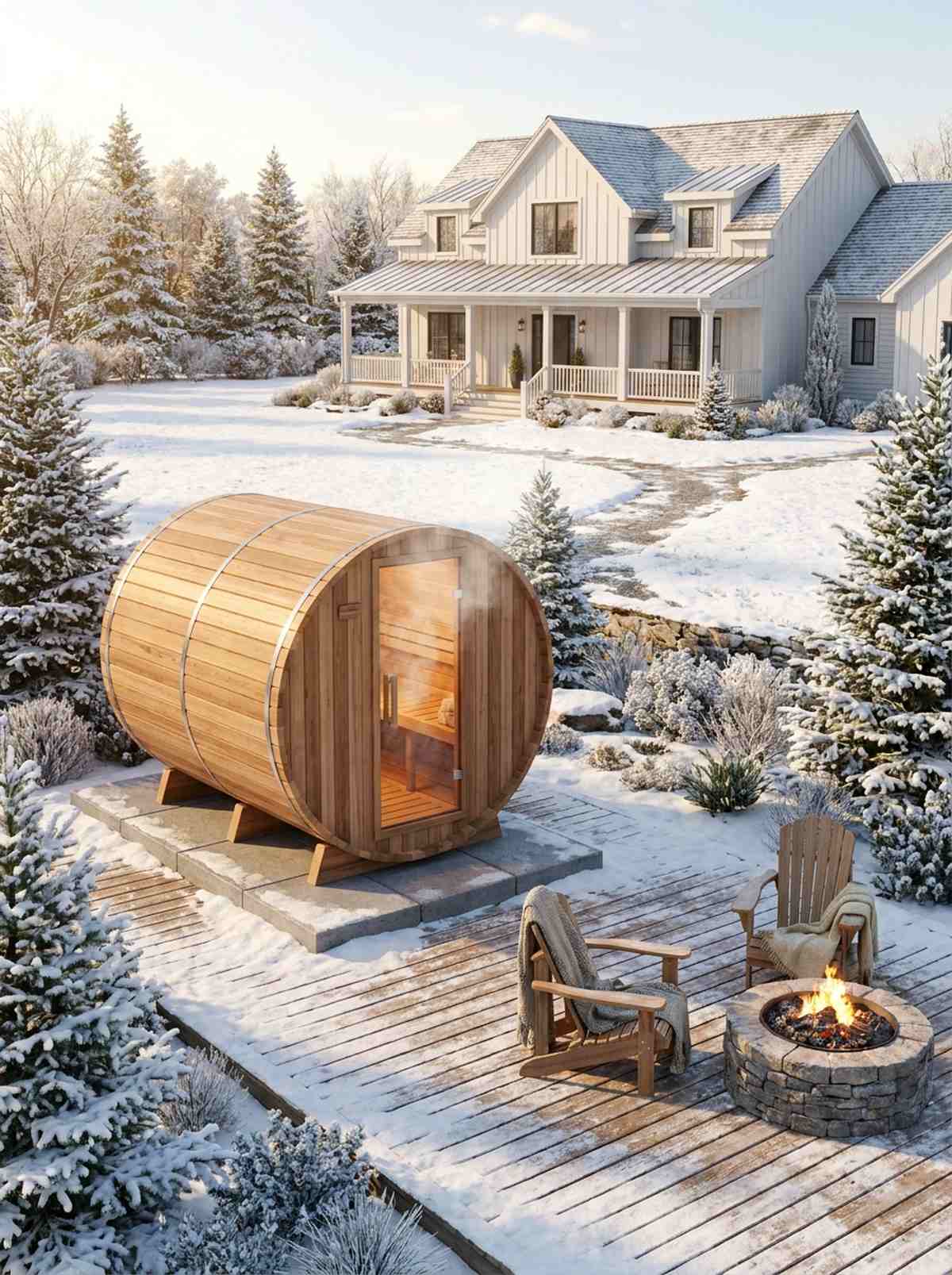 outdoor sauna structure