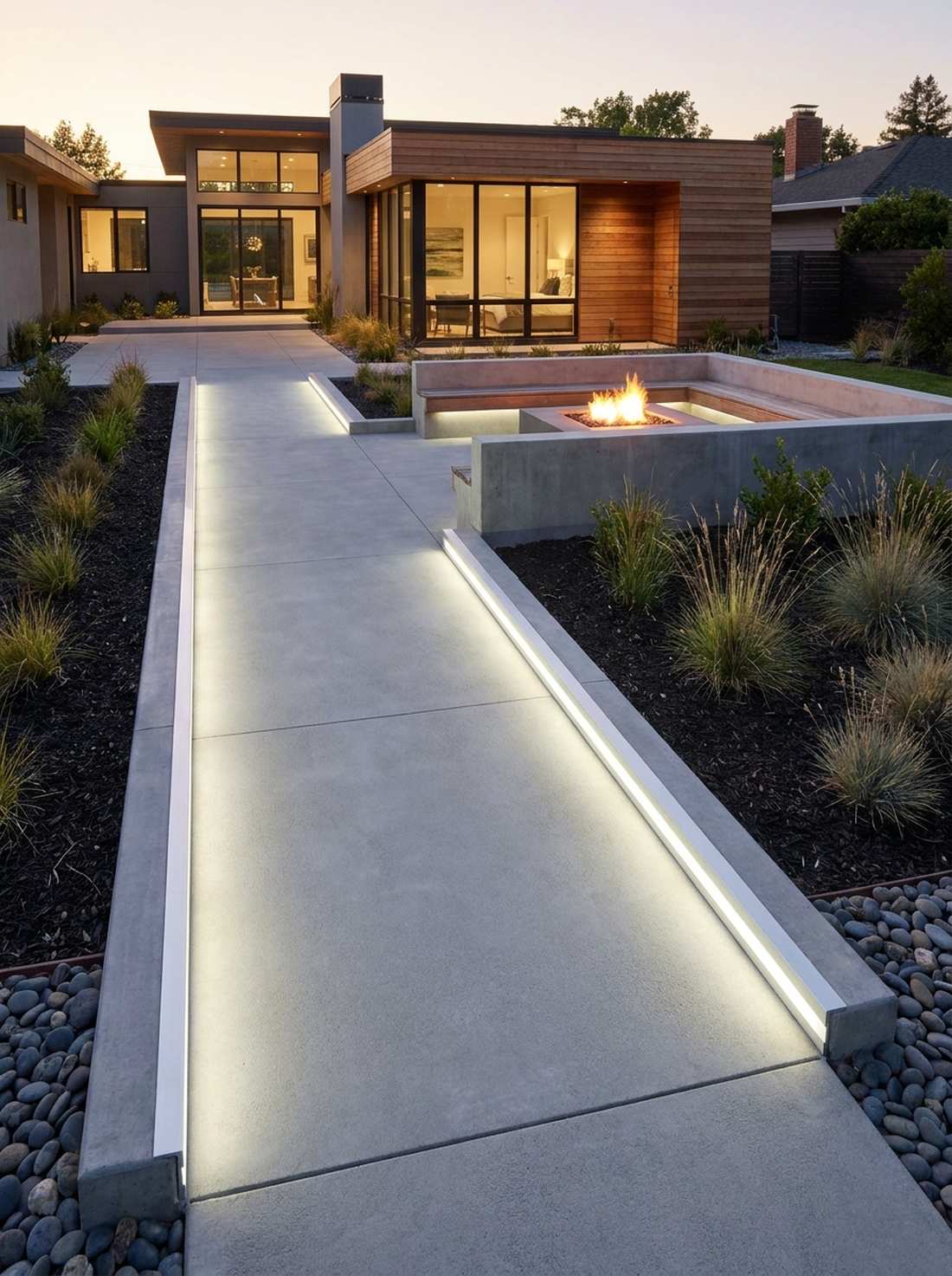 pathway edge linear strips