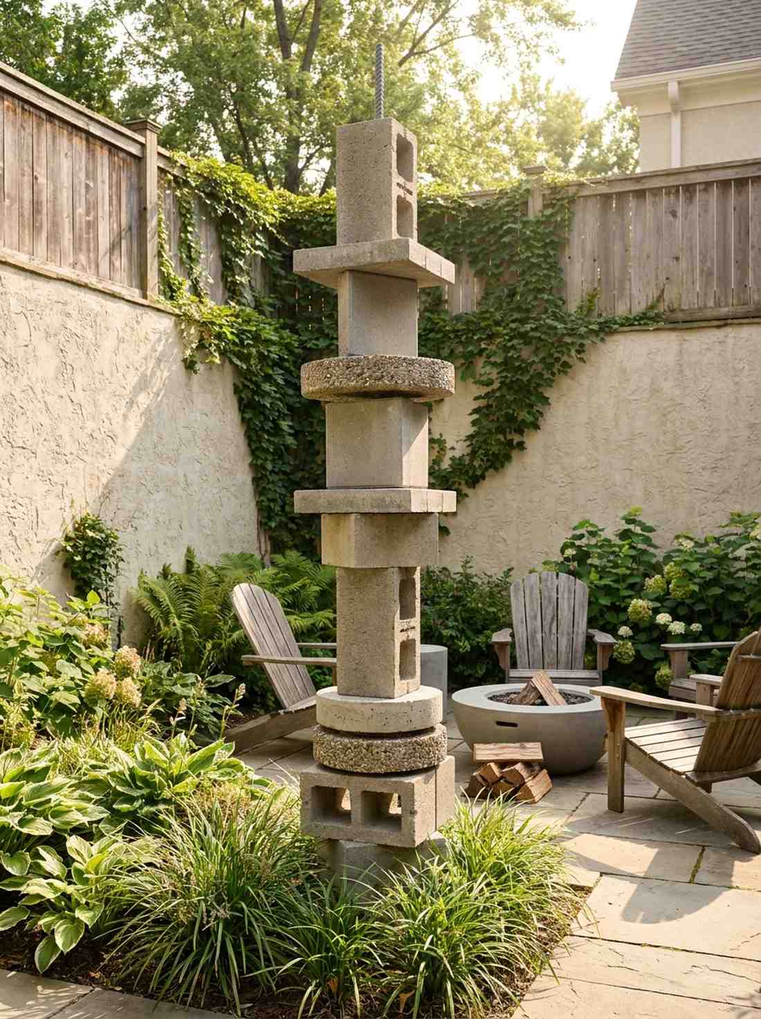 stacked concrete totem