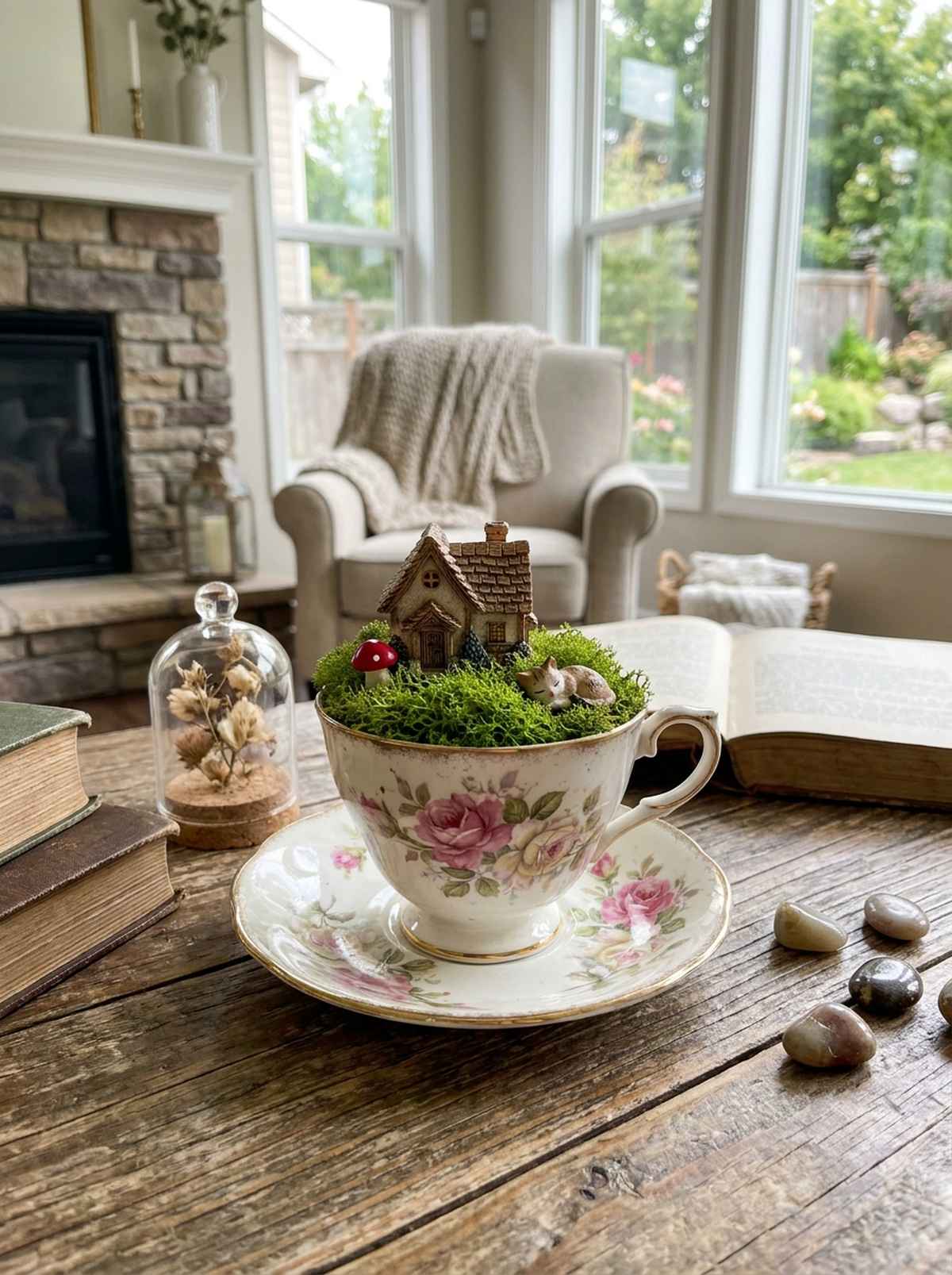 teacup saucer miniature garden