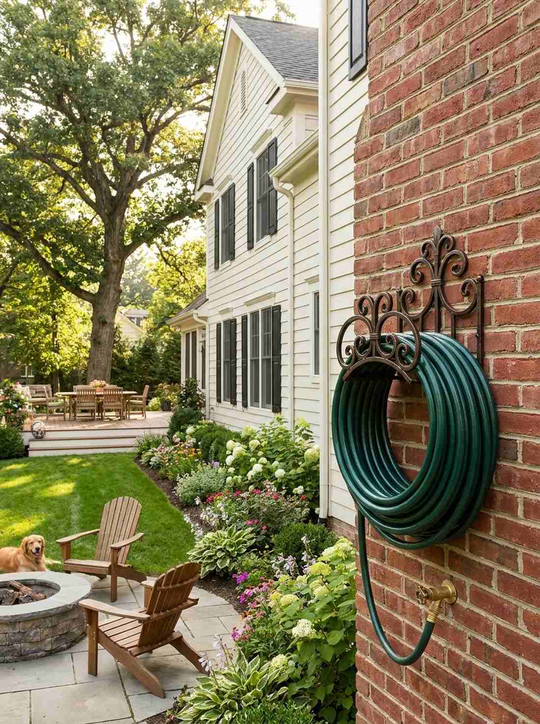wrought iron hose holder