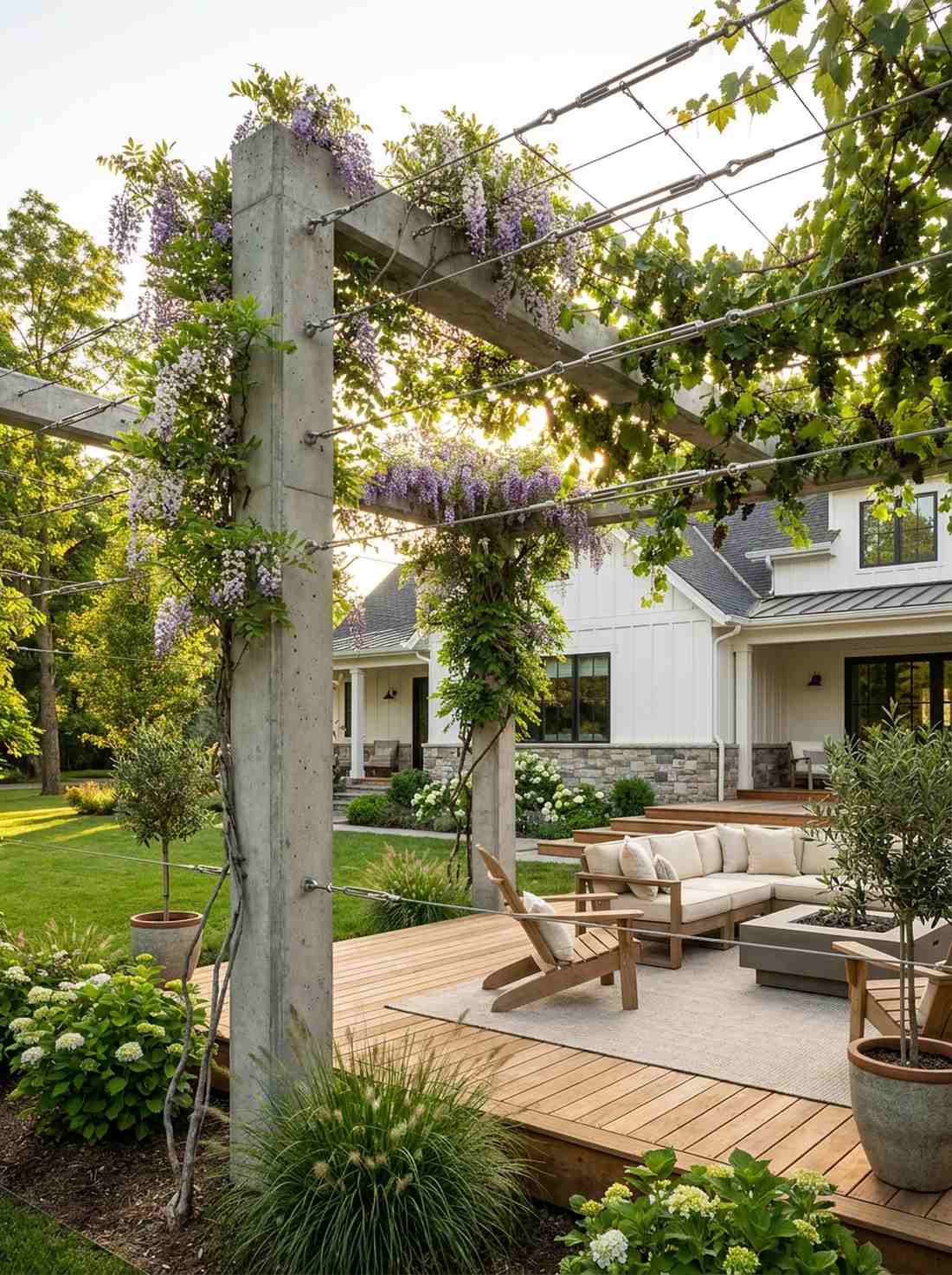 concrete trellis support