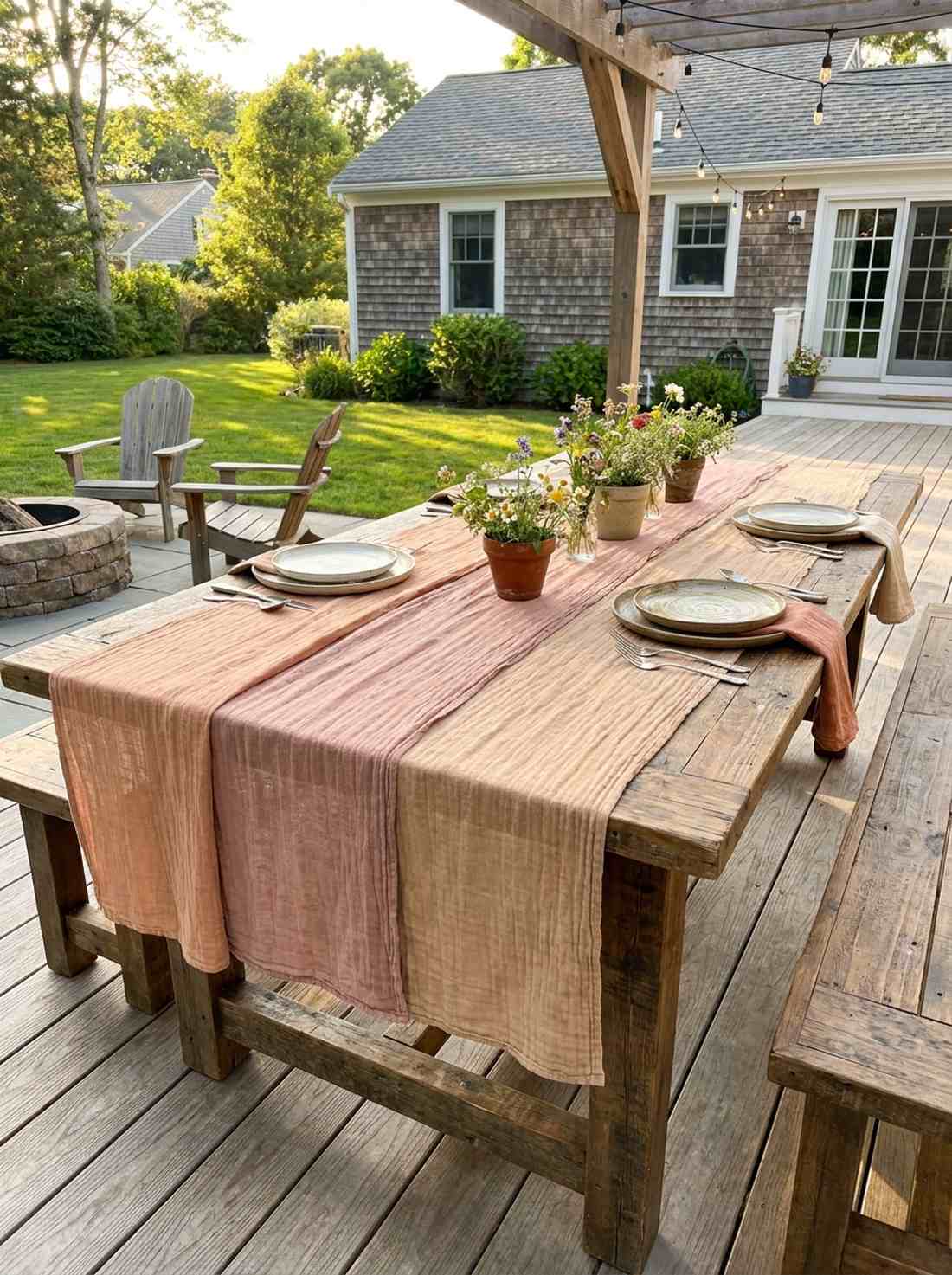 naturally dyed table linens