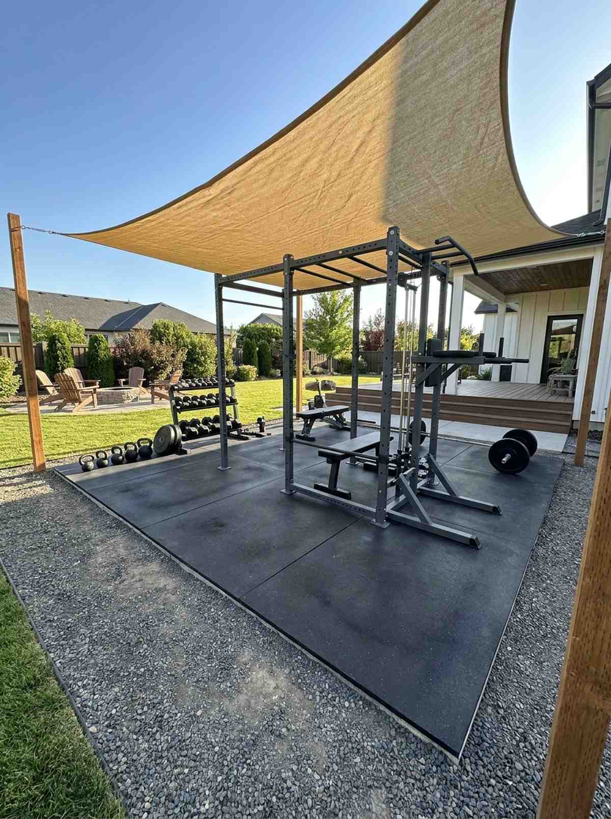 outdoor gym equipment zone