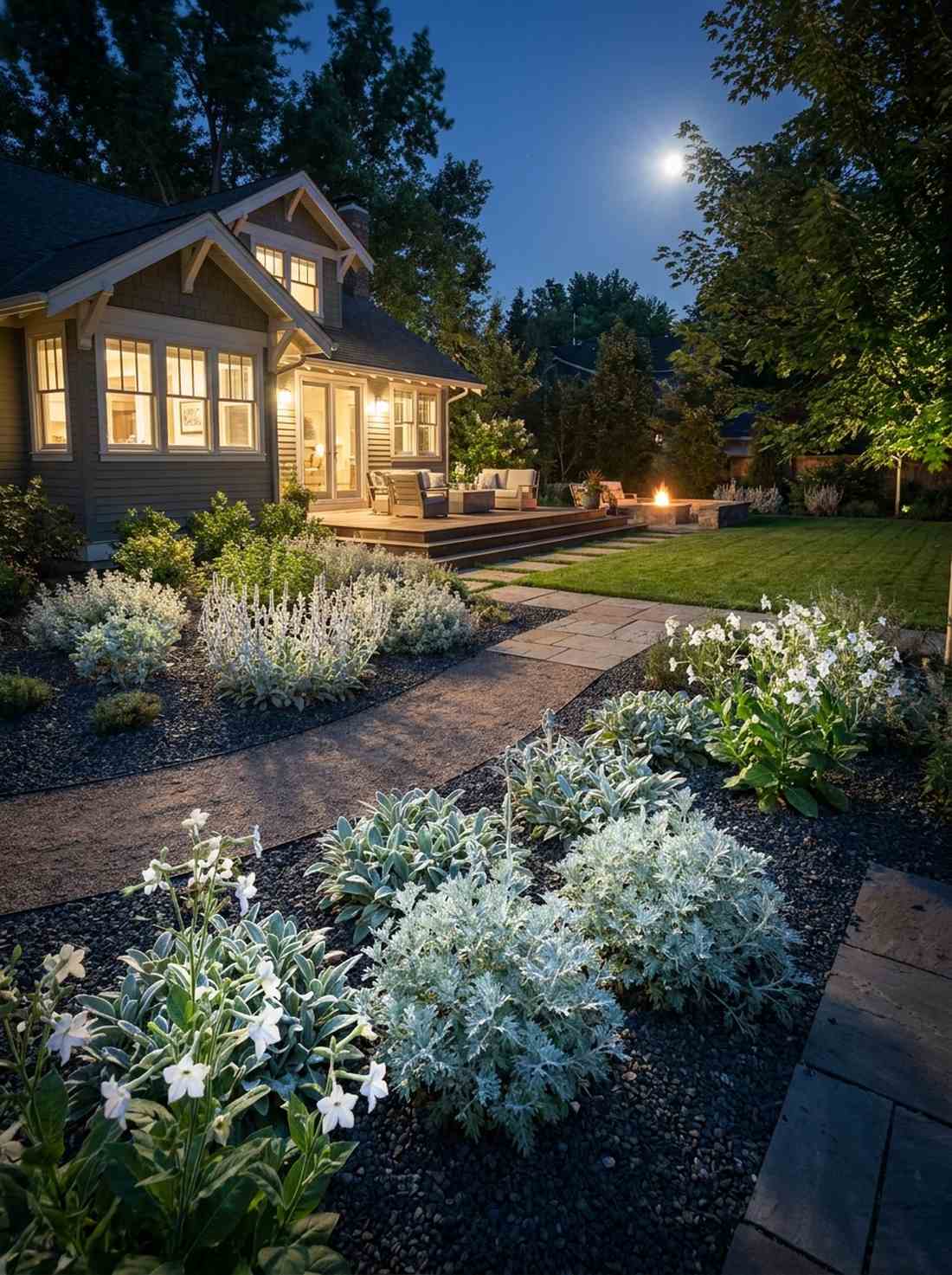 silver foliage moonlight garden
