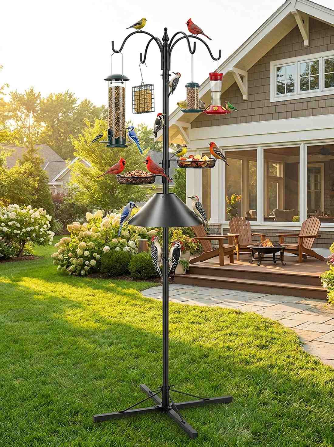 steel bird feeder pole