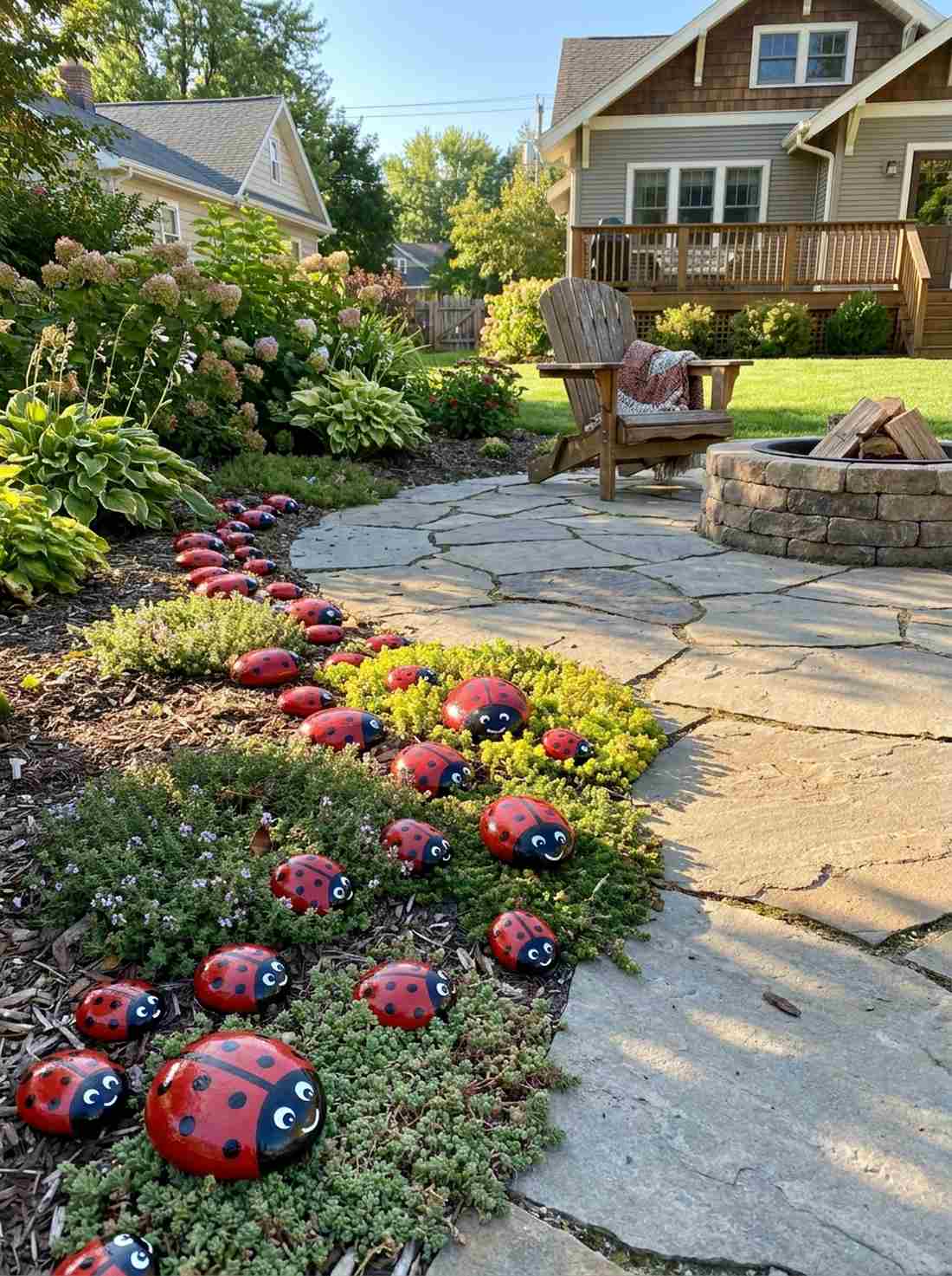 stone ladybug rocks