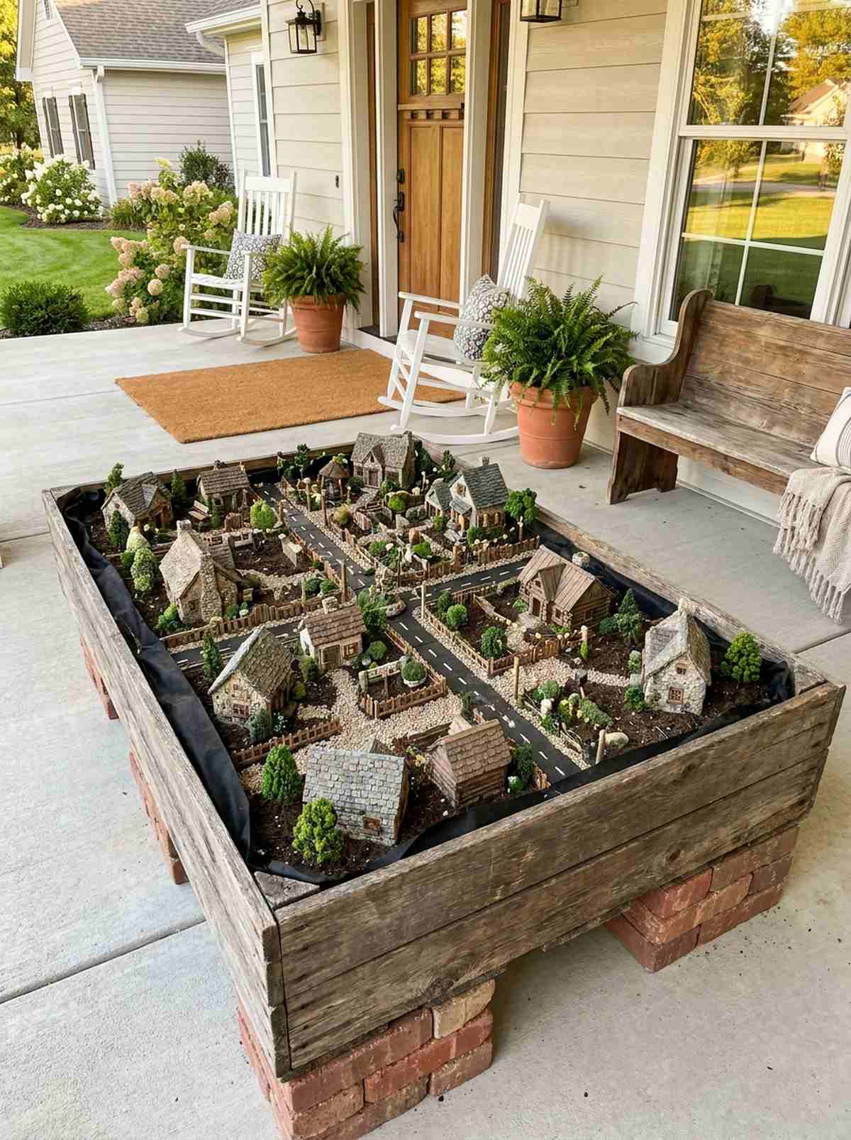wooden crate rustic village