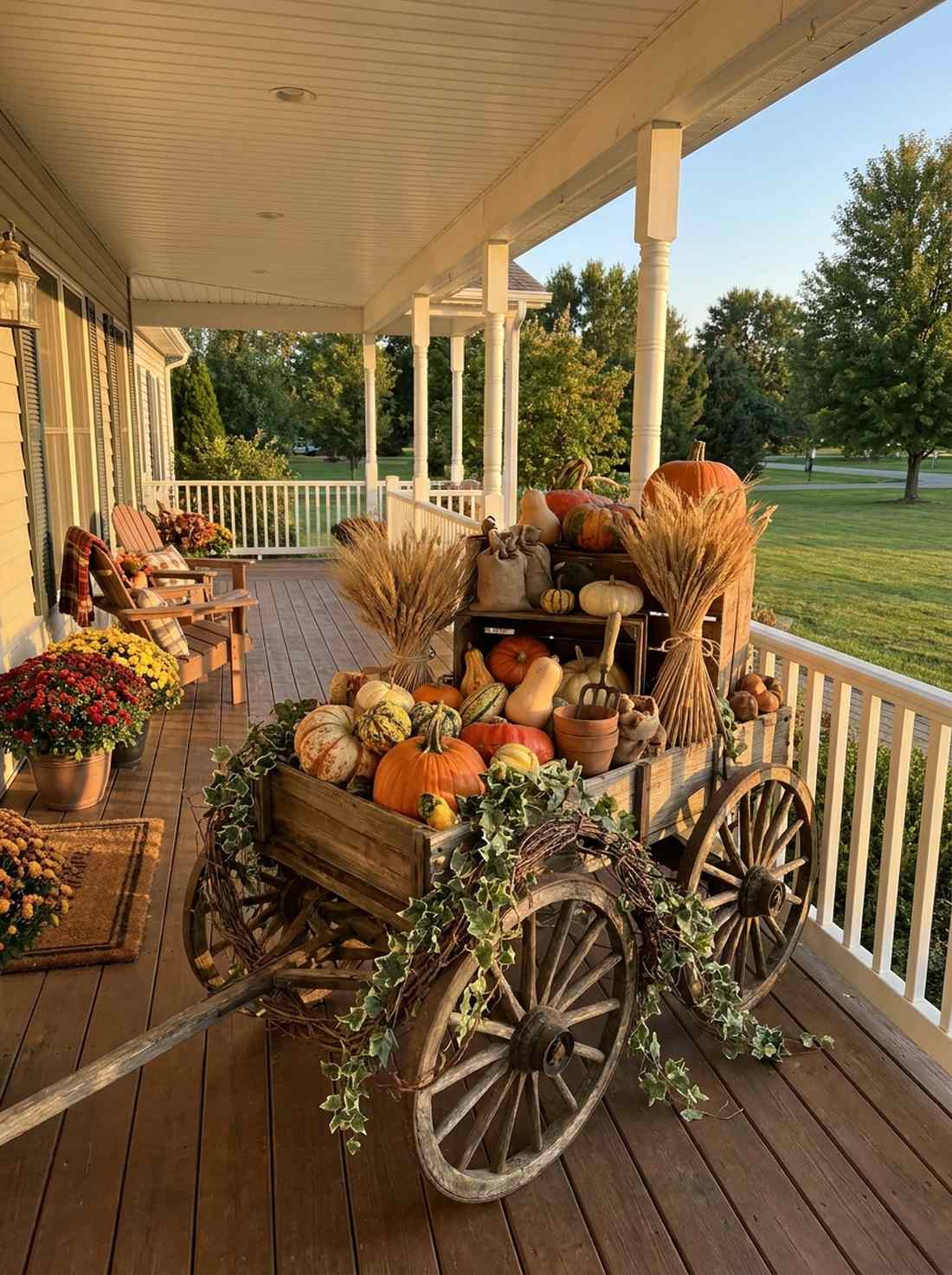 wagon harvest scene