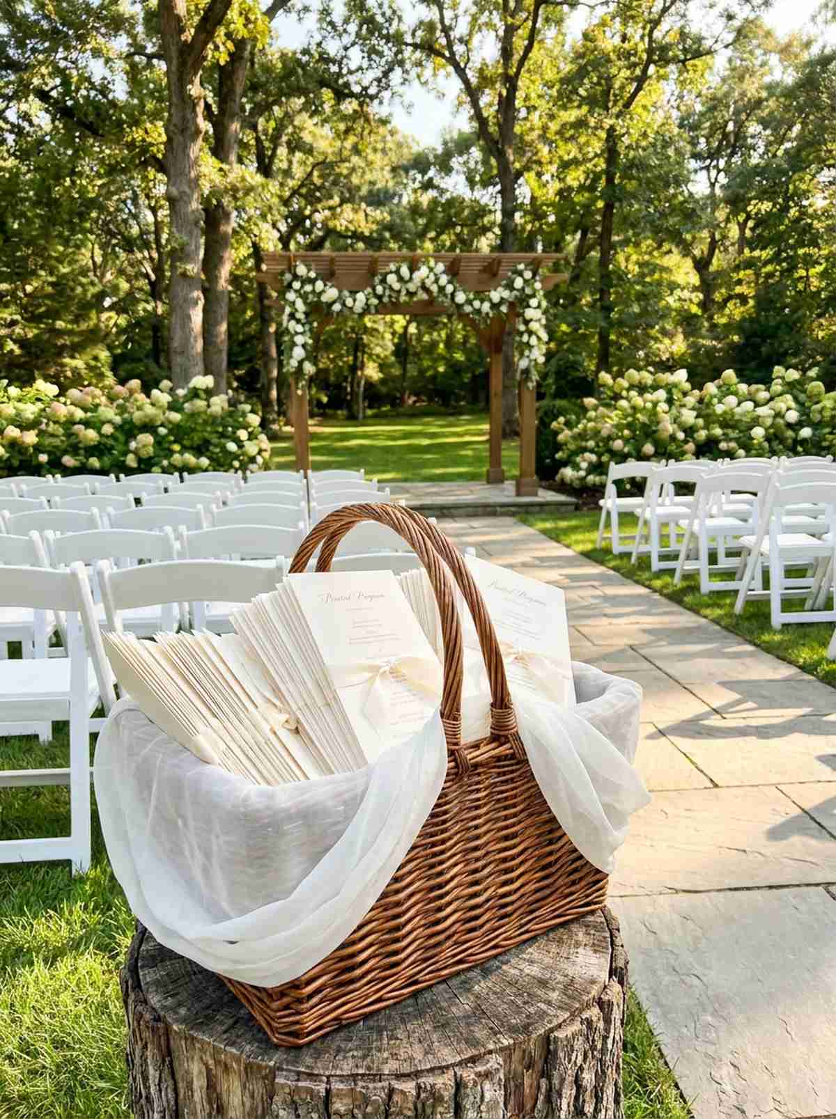 ceremony program display basket