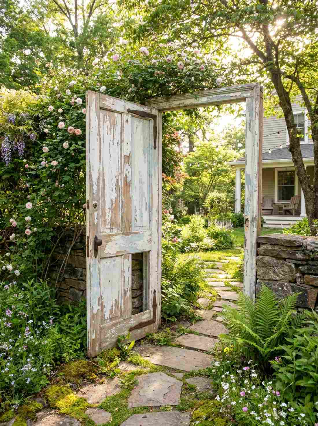 reclaimed door garden gateway