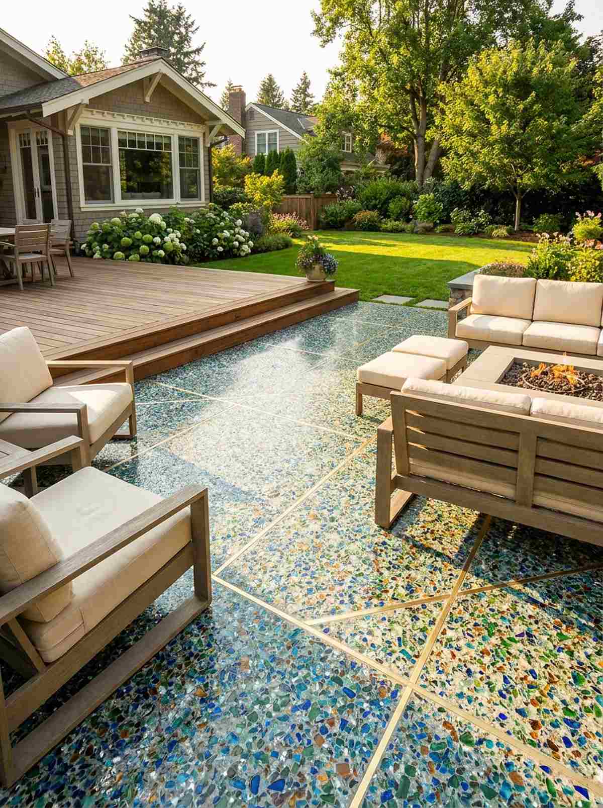 recycled glass terrazzo