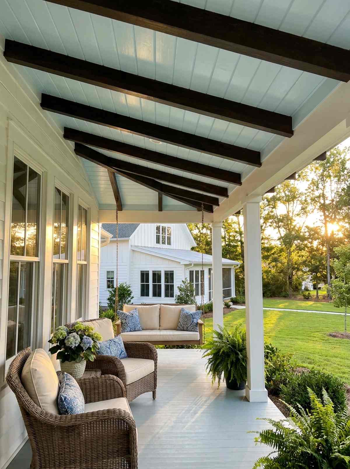 sky blue ceiling elements