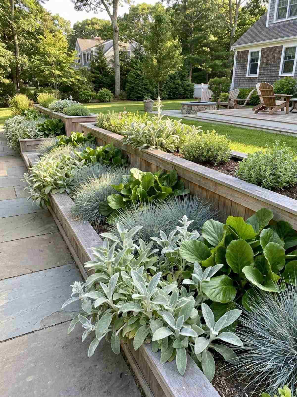 textured foliage border