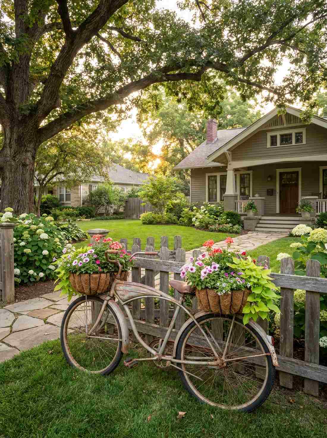 bicycle planter sculptures