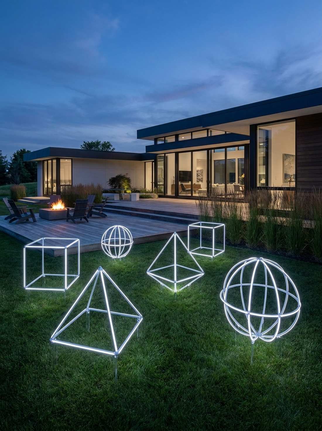geometric light sculptures