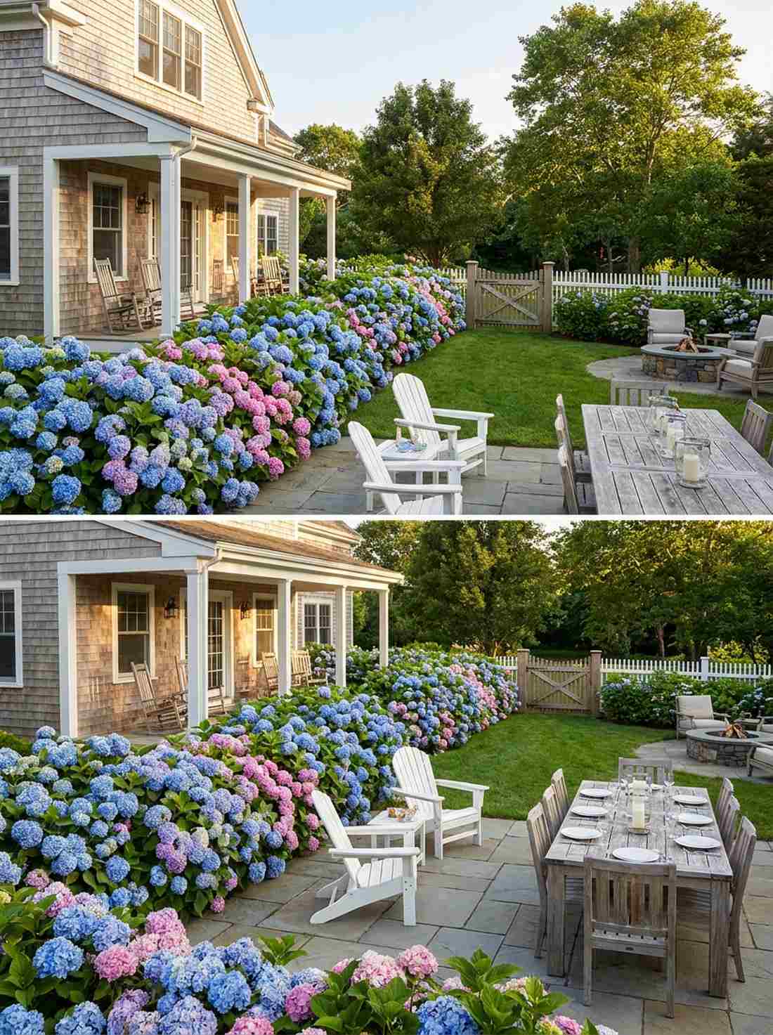 hydrangea hedge foundation