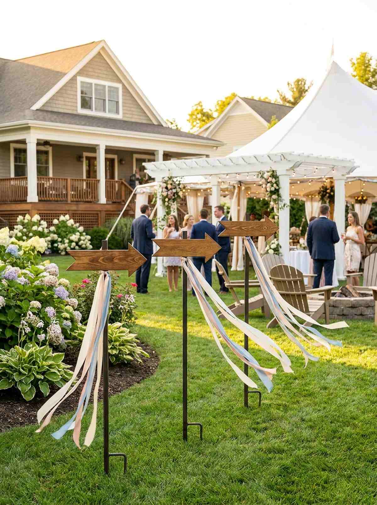 ribbon and sign direction markers