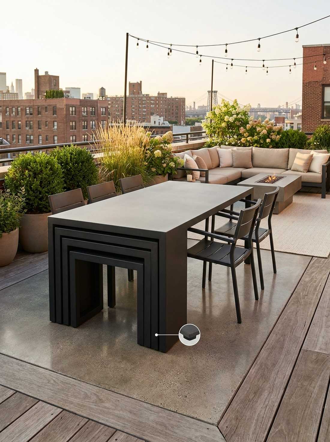 stackable dining set compact