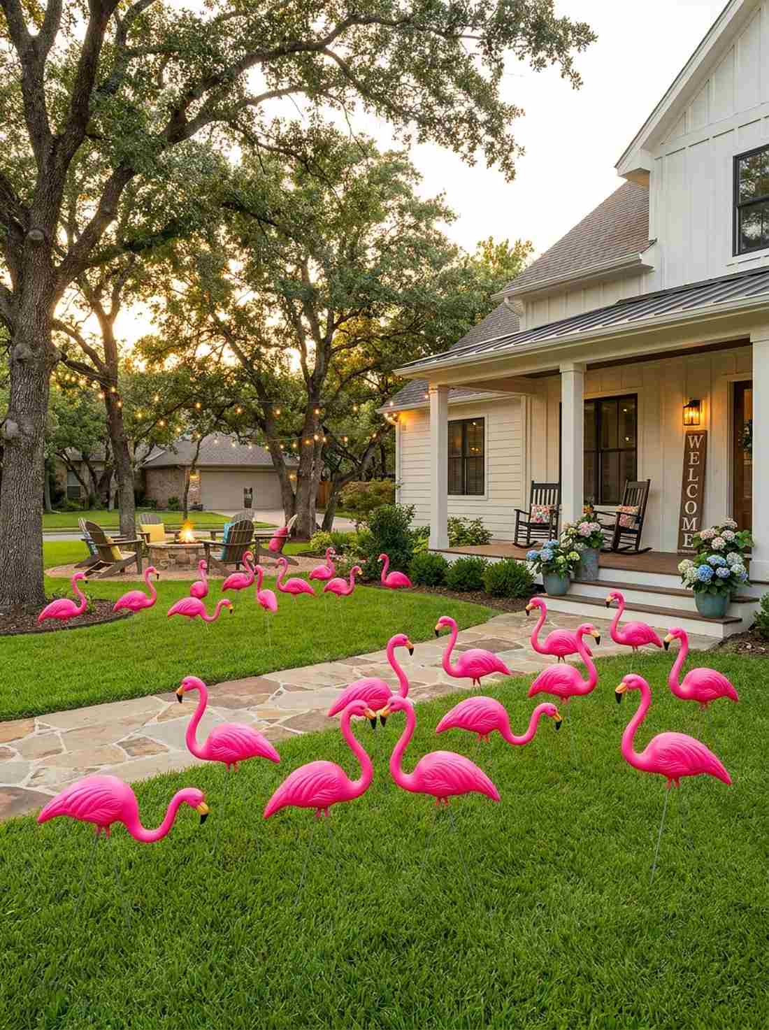vintage flamingo lawn ornament