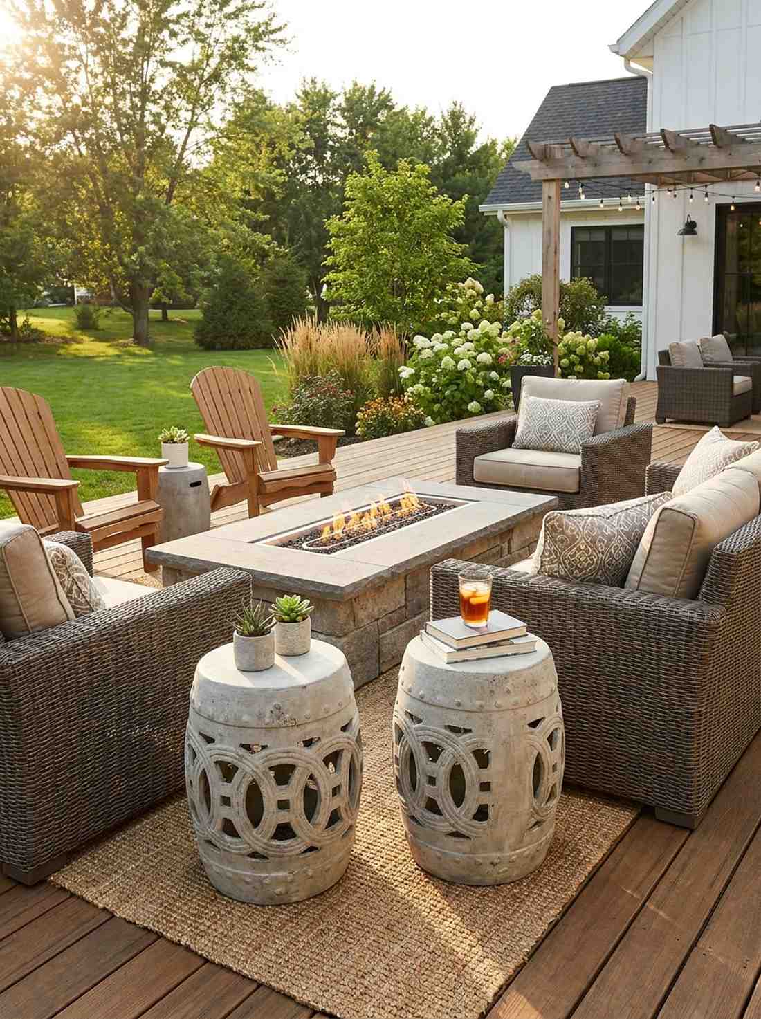 concrete garden stools